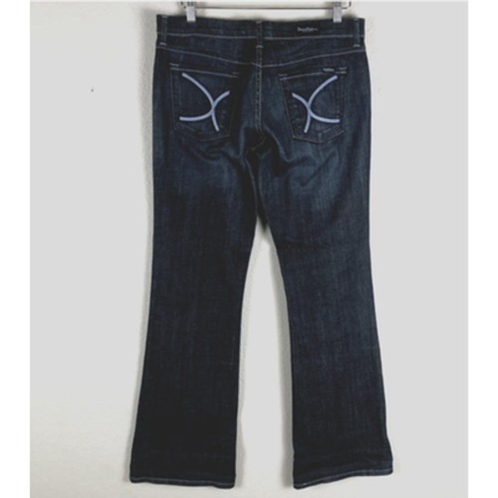 David Kahn Jeans Womens 29 Dark‎ Wash Bootcut Denim Made USA Stretch 3900